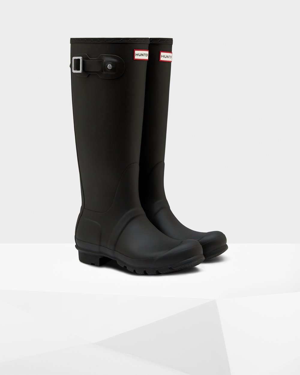 Womens Tall Rain Boots - Hunter Original (57GZEWUTD) - Black